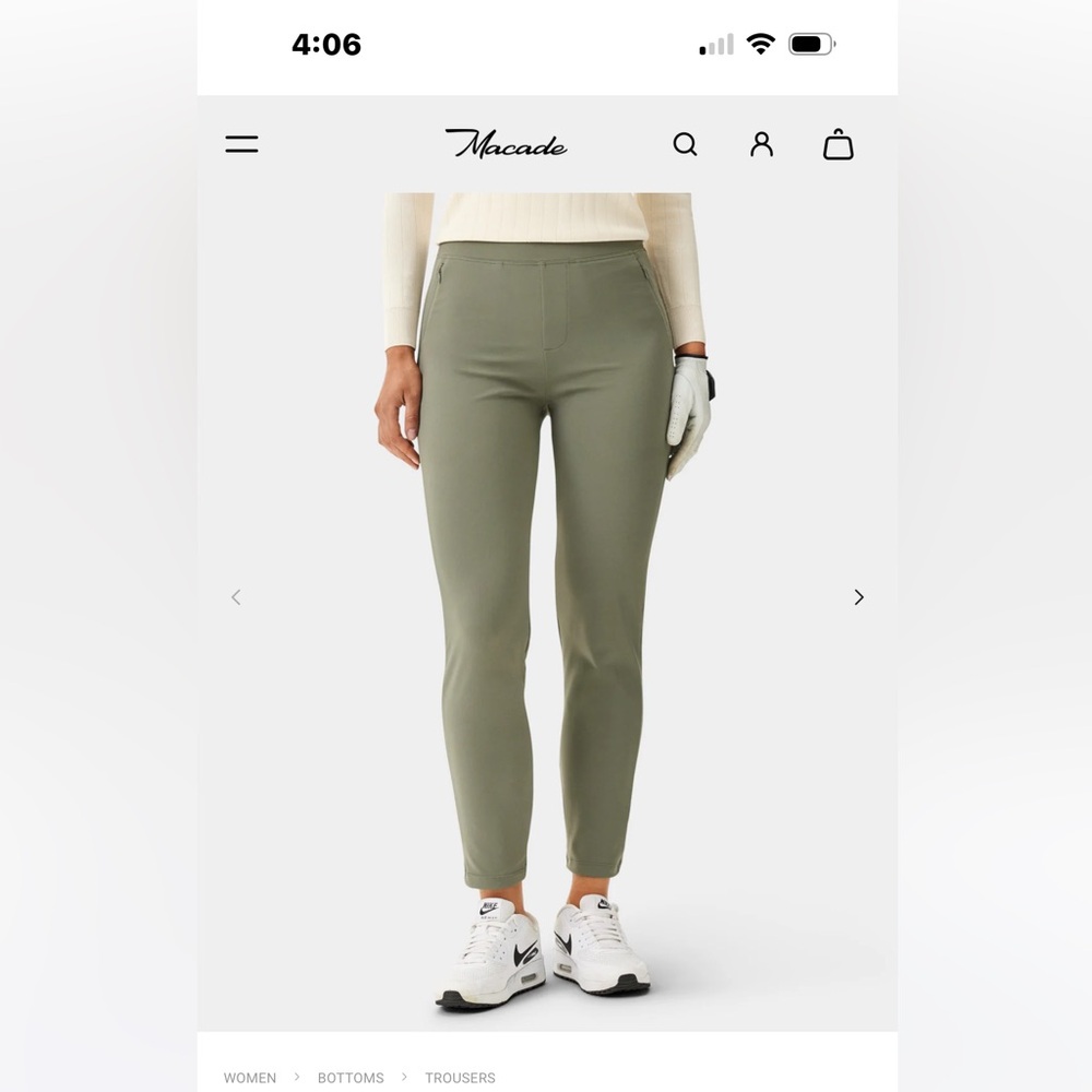 NWT Macade Bree Sage Green Swift Golf Pant